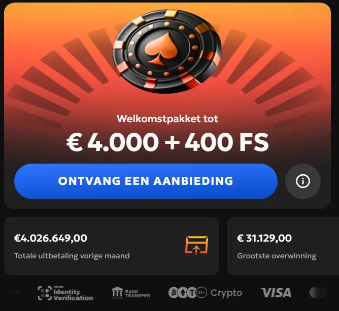 GXBet Casino Netherlands bonus